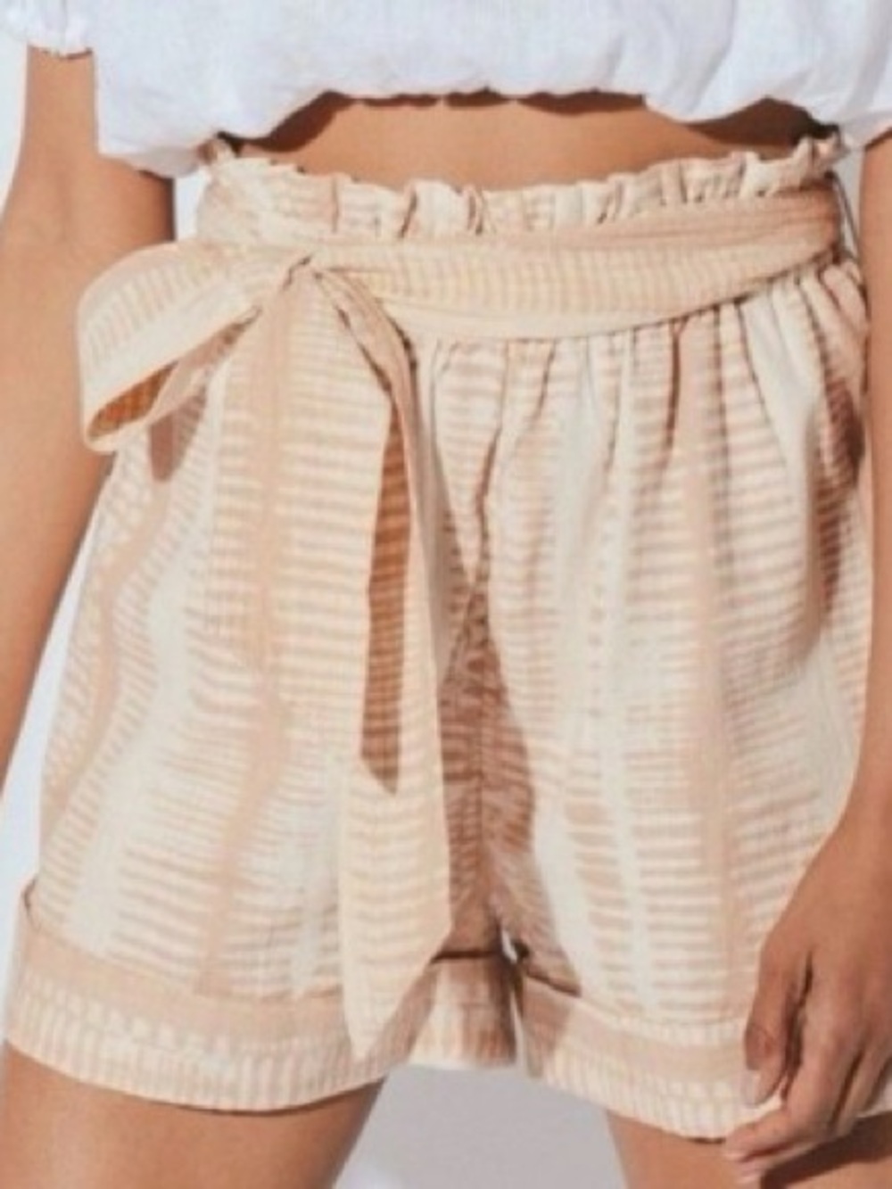 Cleobella High Waist Netural Cotton Geisha Short